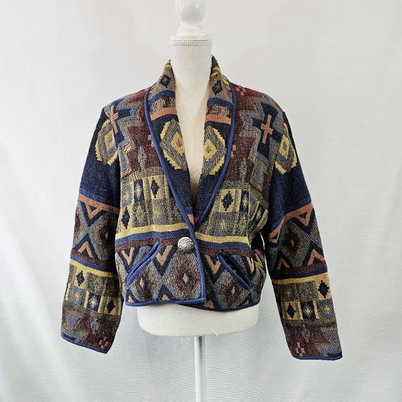 Dress Barn Jackets & Blazers - Vintage Dress Barn Western Crop Bolero Jacket size Large